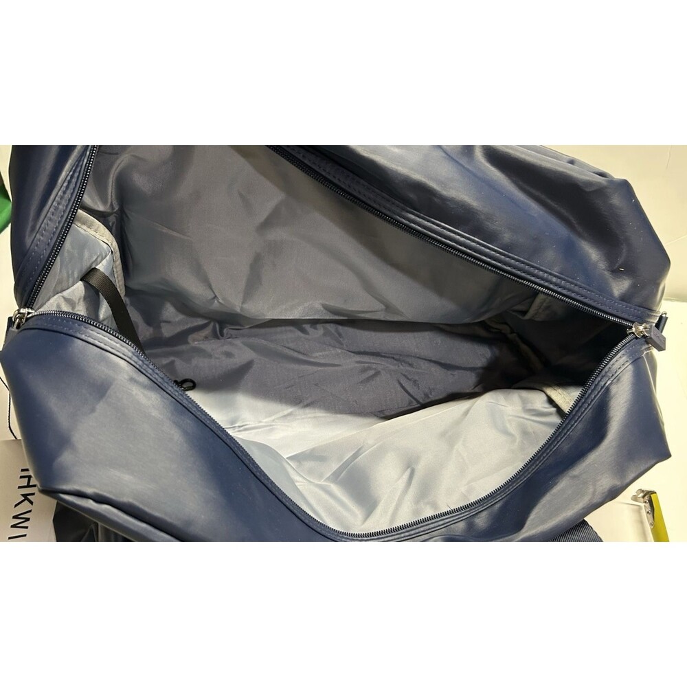 IHKWIP Packable Duffel Bag Navy Blue water repellent trolley sleeve new - Picture 12 of 12
